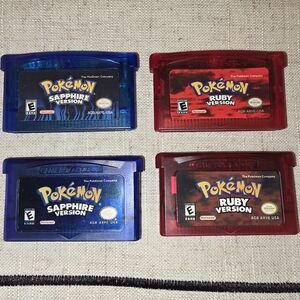 Pokemon Game Lot (GBA Reproductions) Ruby,Sapphire, Emrald, Leaf Green,Fire Red